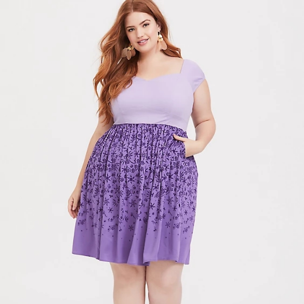 Torrid Disney Tangled Rapunzel Dress Size 2 NWT